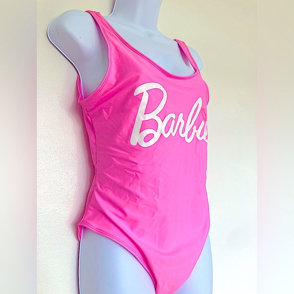 💕NWOT BARBIE Pink Swim Suit XL - Picture 2 of 10
